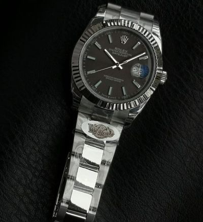 WKD Factory Rolex Datejust 41mm 3235 Movement Index Markers Dark Grey Face Watch